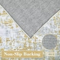 thumbnail image 7 of FairOnly 8'x10'Modern Low Pile Colorful Area Rug for Bedroom Ultra Thin Non Slip Stain Resistant Floor Cover for Living Room Dinning Room Kitchen,Grey Yellow, 7 of 7