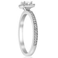 thumbnail image 2 of Pompeii 1/2ct Princess Cut Diamond Halo Engagement Ring 14K White Gold (H/I,I2-I3), 2 of 4