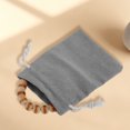 thumbnail image 4 of Unique Bargains 2 Pcs Portable Drawstring Bag Gray Cotton Cloth, 4 of 5