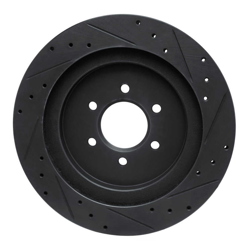 Dynamic Friction Company 633-40014L DFC Brake Rotor - Drilled And Slotted - Black
