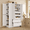 White, variant on Euroco 73.6" Tall Farmhouse Kitchen Pantry Cabinet, Freestanding Hutch Cabinet with 2 Drawers, 3 Pull-Out Trays & Side Cabinets,Food Pantry for Dining Room,White