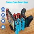 thumbnail image 4 of Base de carga para mandos de videojuegos, estación de carga compatible con Nintendo Switch/Joy-Con/Pro Controller, soporte de carga 6 en 1 para mandos a distancia compatible con Nintendo Switch/OLED, 4 of 11