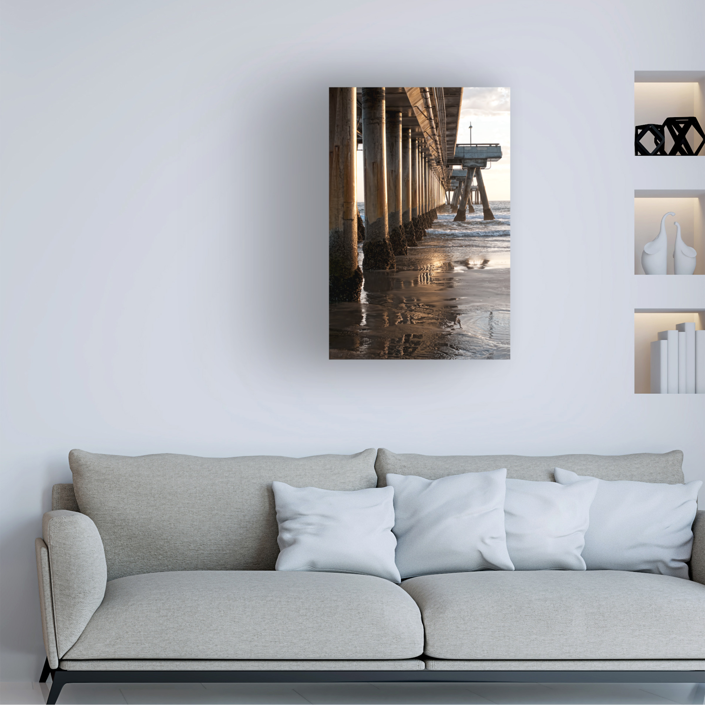 Trademark Fine Art 'Venice Beach Pier' Canvas Art by Lori Hutchison