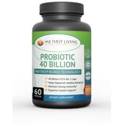 Probiotic 40 Billion CFU Supplement, Maktrek Bi-Pass Technology, Triple Strength, for Men and Women - 60 Capsules
