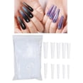 thumbnail image 1 of 500 Uds puntas de uñas de ataúd resina media cubierta de uñas postizas para salones de uñas hogar - Transparente Yinane Consejos de uñas del ataúd, 1 of 8