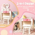 thumbnail image 5 of Costway Kids Vanity Set Makeup Table Chair Set Heart-shaped Mirror Accessories Included, 5 of 10