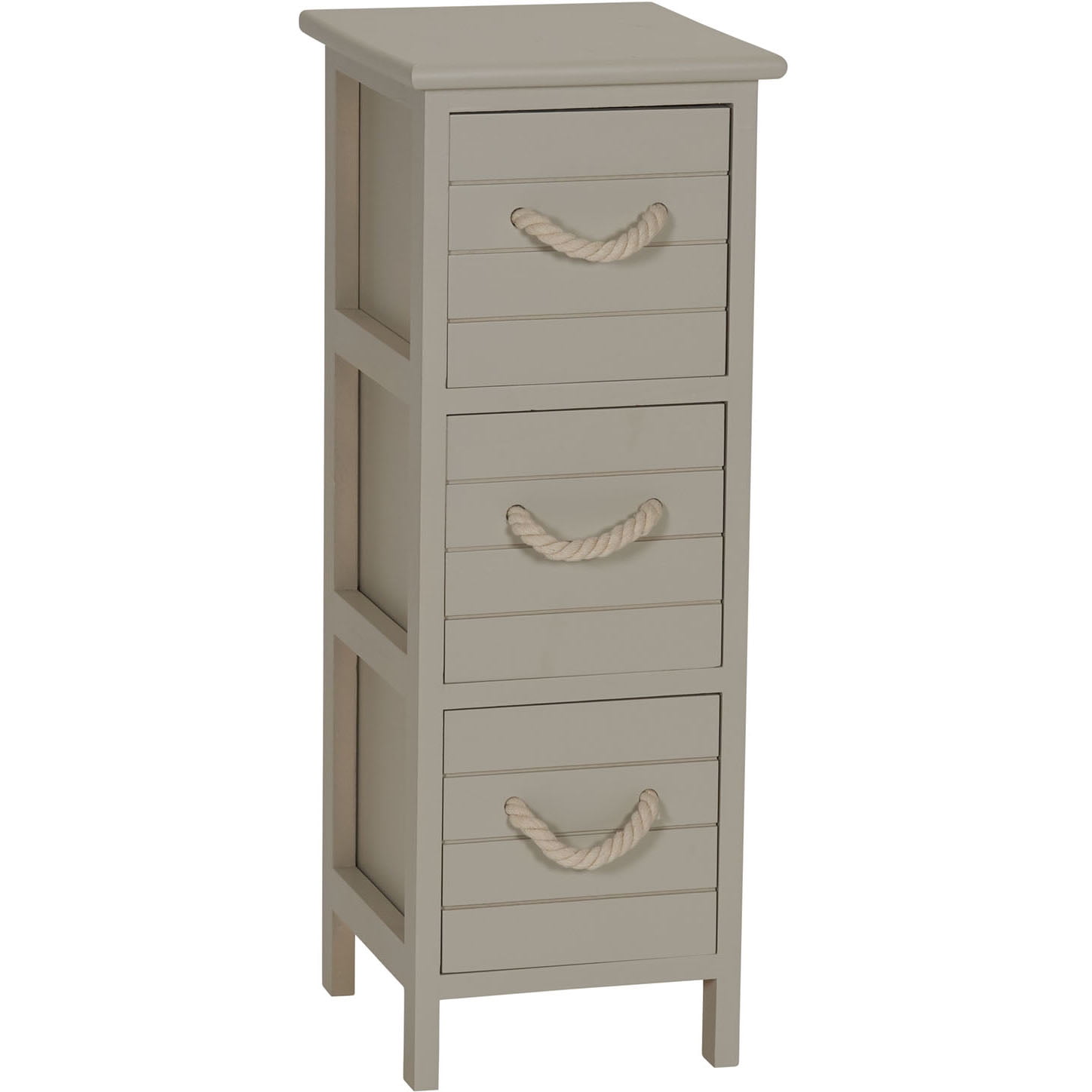 Furnituremaxi Country Style Bedside Table 3 Drawer Cabinet Storage Unit Bedroom Furniture White