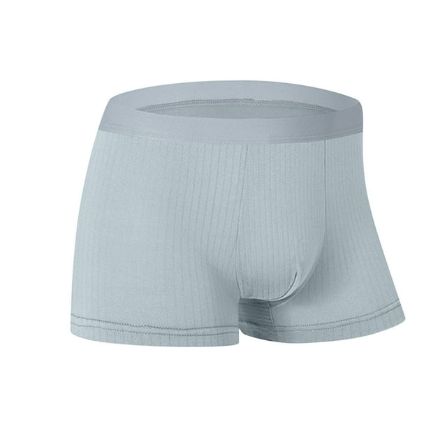 Amzcrzy Men's Boxer Briefs Comfortable Breathable Solid Color Mens Boxer Briefs Soft Ribbed Mens Underwear 2XL