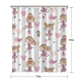 thumbnail image 5 of Ballet Princess Heart Pattern Shower Curtain 72"x84" ,Bathroom Decorative Shower Curtains Set with 12 Hooks,Modern Waterproof Washable Shower Curtain, 5 of 6
