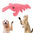 thumbnail image 1 of Juguete interactivo para perros Capino Floppy Lobster, juguete para perros con forma de langosta, juguete para perros saltarín y en movimiento, divertidos juguetes interactivos de peluche con, 1 of 8