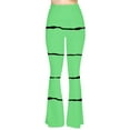 thumbnail image 5 of Maoxin Women's Leggings Women Tight Fitting Hip Hugging Shapewear Striped Flared Pants Yoga Pants Workout Pants Women Green 2XL, 5 of 6