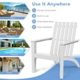 thumbnail image 6 of Patiojoy 3PCS Patio Adirondack Chair Side Table Set Solid Wood Garden Deck Bistro Set Classic Furniture Chair Set White, 6 of 10