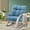 Blue, variant on SAETSFEG Rocking Chair Nursery Teddy Upholstered Glider Rocker Rocking Accent Chair Padded Seat with High Backrest Armchair Comfy Side Chair for Living Room, Bedroom, Burgundy