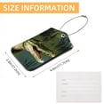 thumbnail image 5 of Crocodile Square PU Leather 2 Pack Travel Tag - Bag Tag - Suitcase Tag with Privacy Cover and Stainless Steel Ring - Suitable for Travel, Backpack, and Handbag, 5 of 7
