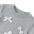 thumbnail image 6 of KPOPLK Summer Toddler Girl Clothes 2 Piece Solid Color Bow Embroidered Top and Lace Trim Pants Casual Short Sleeve Outfits for Girls 1t 2t 3t 4t 5t 6t 7t 8t 9t Size 2-3 Years,Grey, 6 of 6