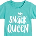thumbnail image 3 of Instant Message - Snack Queen - Toddler & Youth Girls Short Sleeve Graphic T-Shirt, 3 of 6