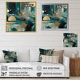 thumbnail image 4 of Designart "Contour Circles in Vivid Emerald and Gold II" Abstract Framed Wall Art Decor - Modern Gold Abstract Shapes Hallway Framed Wall Art Decor, 4 of 6