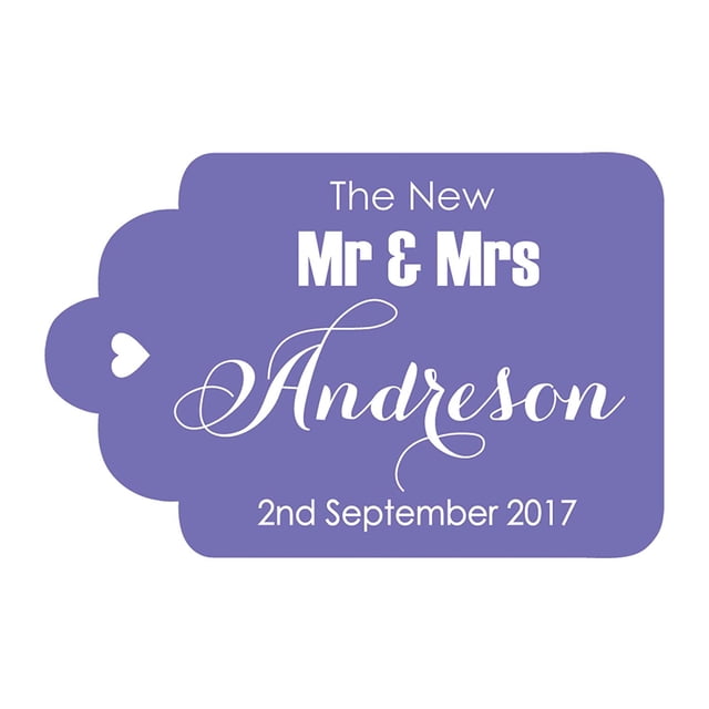 100 PCS Mr & Mrs Custom Made Hang Tags Personalized Wedding Favor Gift Paper Tags