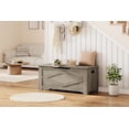 thumbnail image 2 of Storage Chest, Wooden Storage Bench, Entryway Shoe Bench with Safety Hinge, Easy Assembly for Entryway, Bedroom, Living Room, 2 of 7