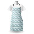 thumbnail image 3 of Marine Apron, Continuous Nautical Themed Pattern of Sailboats Sketch on Sea, Unisex Kitchen Bib with Adjustable Neck for Cooking Gardening, Adult Size, Seafoam Dark Sky Blue, by Ambesonne, 3 of 4