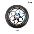 thumbnail image 4 of GLFILL Roues de Trottinette Acrobatique 110 mm en Alliage d'Aluminium Moyeu de Roue à Haute Élasticité avec Roulements pour Trottinettes Professionnelles Accessoires de Roue Sept Couleurs, 4 of 8