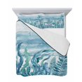 thumbnail image 7 of Quilts Twin Size Bedding Set, Turquoise Jellyfish Coastal Lightweight Quilted Comforter, Summer Ocean Seaweed Wooden Soft Reversible Bedspread Coverlet with Pillow Covers for All Season, 68" x 86", 7 of 7