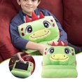thumbnail image 2 of Coussin Jouet Dinosaure avec Sac de Rangement Intégré et Support pour Appareil pour une Lecture Confortable et, 2 of 8