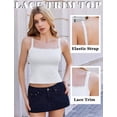thumbnail image 4 of Camiseta sin mangas Avidlove para mujer, camisola con ribete de encaje y tirantes finos, 4 of 6
