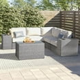 thumbnail image 2 of Living Source 8-piece Wicker / Rattan Sectional Set with Cushions in Gray, 2 of 4