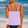 thumbnail image 4 of DGMIOCS Women's Ruched High Waisted Bikini Tankini Set Purple XXL, 4 of 6