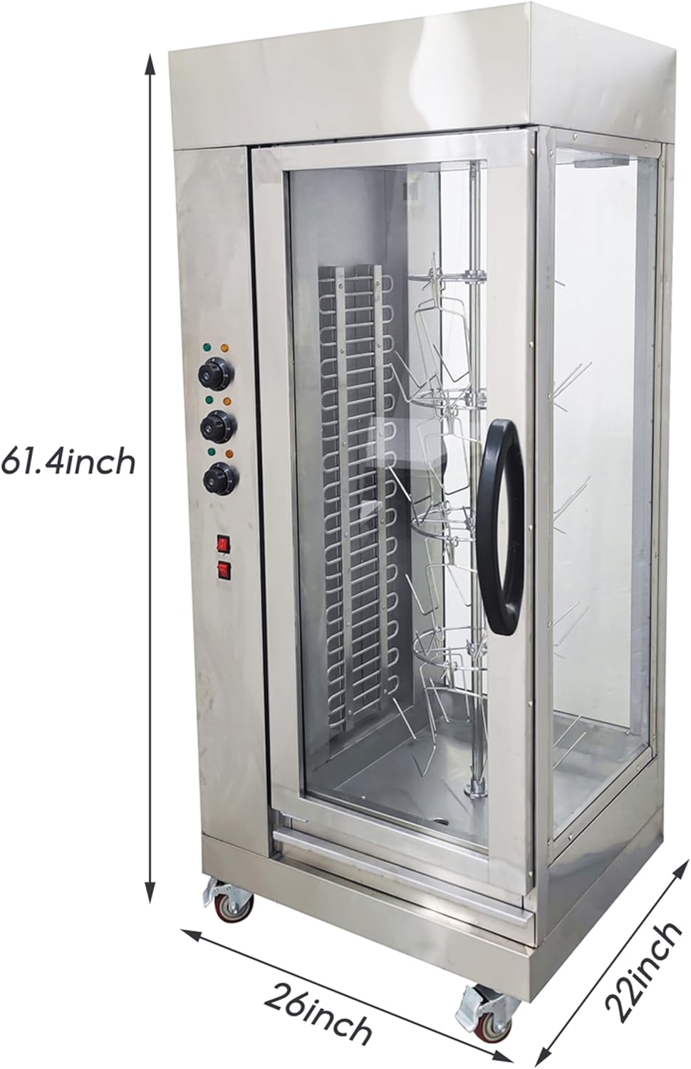 Electric Chicken Rotisserie Toaster Oven 4 Layers Rotary Grill 220V