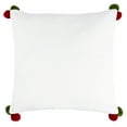 thumbnail image 3 of SAFAVIEH Darton Merry Christmas Reindeer 18" x 18" Holiday Pillow, Champagne/Red, 3 of 4