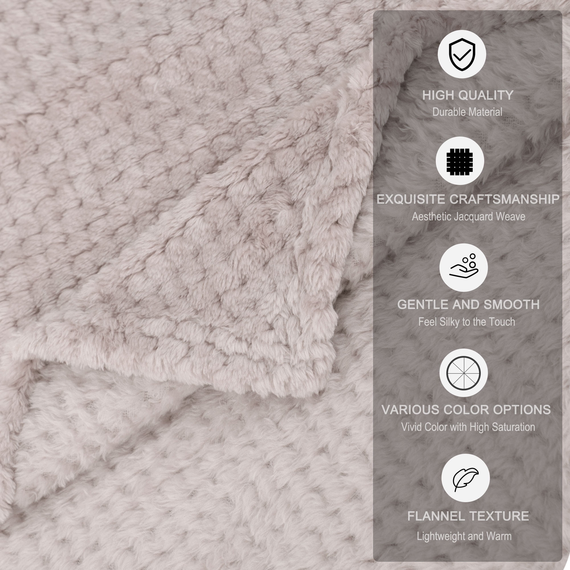 Unique Bargains Soft Flannel Fleece Velvet Blanket Camel 66" x 90"