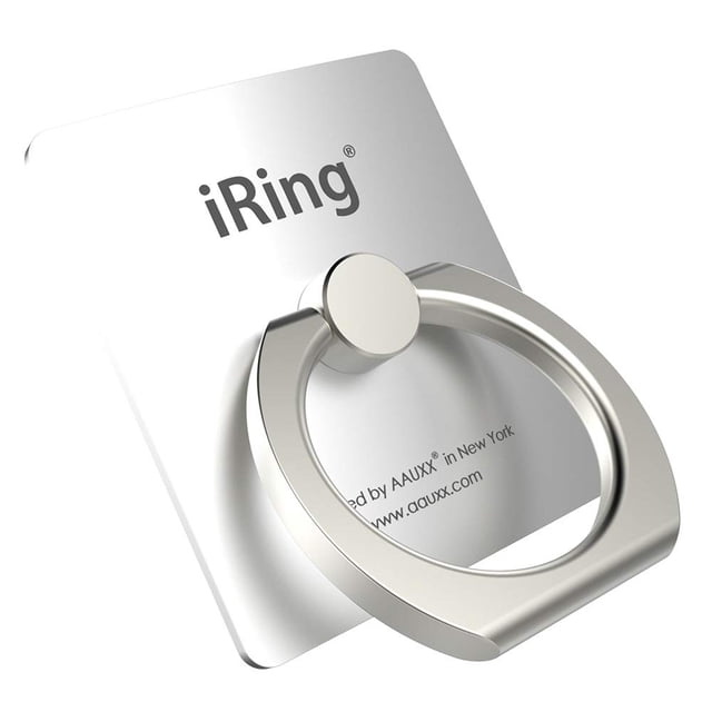 Soporte para teléfono iRing original plateado para iPhone y Galaxy