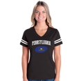 thumbnail image 1 of Womens Philadelphia Pennsylvania Football V-Neck T-Shirt, 1 of 5