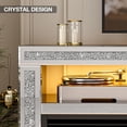 thumbnail image 5 of ARICOEASY Mirrored Fireplace TV Stand for 65+ Inch TV with Crushed Diamond & LED Lights, 5 of 7