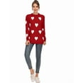 thumbnail image 5 of Sweaters for Women Valentine's Day Cute Hearts Print Pullover Sweaters Casual Knitted Jumper Tops Shermie, 5 of 6