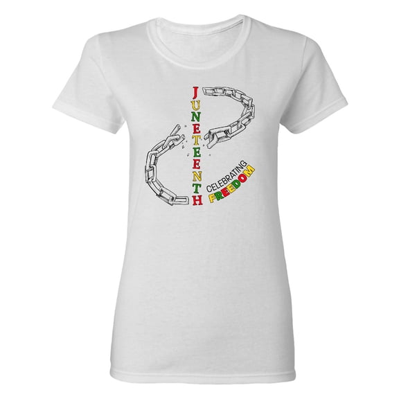 Inktastic Juneteenth-celebrating Freedom Breaking Chains Women's T-Shirt
