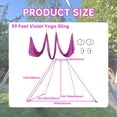 thumbnail image 5 of HECASA 97" Yoga Trapeze Stand with 39ft Violet Swing, Aluminum Frame, 551lbs, Indoor/Outdoor Use, 5 of 11