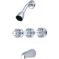 thumbnail image 1 of Central Brass 0868 Trois Poignée Baignoire et Douche Ensemble - Chrome Poli, 1 of 1