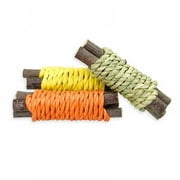 Combined Chew Toys, Molar Sticks Sweet Bamboo Apple Branch Molar Toy - for Rabbits Pets Chinchilla Squirrel Gerbil Hamster Squirrel Guinea