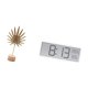 thumbnail image 5 of Escultura De Hoja De Metal Abstracta Nórdica, Adorno Con Reloj De Pared Digital, Pantalla Grande, Temperatura Y Humedad, Para El Hogar, La Oficina Y El Dormitorio., 5 of 8