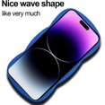 thumbnail image 5 of for iPhone 14 Pro Max Case Cute 3D Love Heart Curly Wave Shape Phone Cover Soft TPU Shockproof Full Camera Lens Protective Case for iPhone 14 Pro Max 6.7 Inch for Women Girl-Blue, 5 of 12