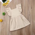 thumbnail image 5 of Bagilaanoe Toddler Baby Girl Summer Dress Sleeveless Backless A-line Ruffle Dresses 1T 2T 3T 4T 5T 6T Kid Casual Swing Sundress, 5 of 7