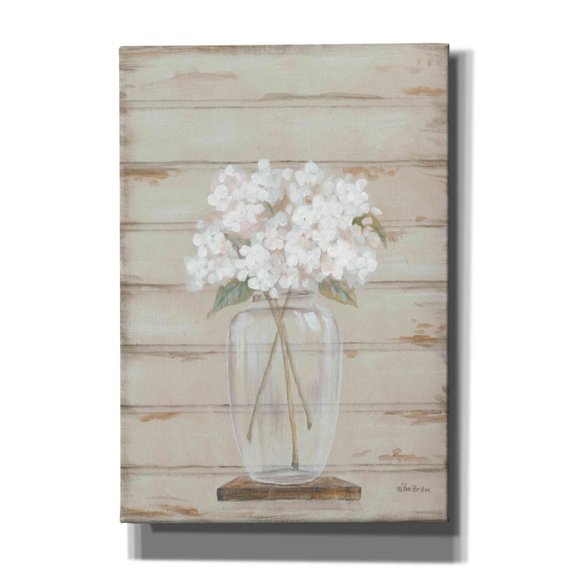 Epic Graffiti 'Hydrangeas in Vase' by Pam Britton, Canvas Wall Art, 18"x26"