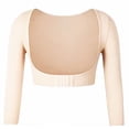 thumbnail image 2 of Fullness Arm Shaper Humpback Posture Corrector Compression Sleeves  Women Tops Slimmer Shapewear -L - Beige, 2 of 7