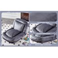 thumbnail image 3 of Folding Sofa Chair with 5 Adjustable Positions Plush Floor Lounge Chair for Gaming, Meditation, and Relaxation, 3 of 11