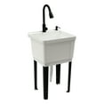 thumbnail image 3 of Professional 60L Commercial Laundry Sink with Pull-Out Faucet Heavy-Duty Utility Tub & Soap Dispenser for Kitchen, Garden, 3 of 5