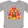 thumbnail image 4 of Inktastic Thanksgiving Cute Football Turkey Boys or Girls Long Sleeve Baby Bodysuit, 4 of 5