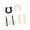 beige white, variant on Massage Table Face Cradle Headrest Pillow Adjustable PU Leather Support Set with Armrest for Spa Salon